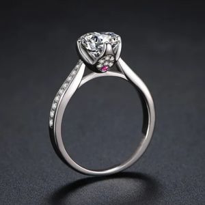 White Gold Vermeil White Sapphire & Ruby Ring